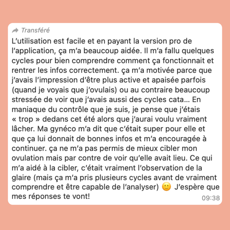 Avis Tempdrop comprendre fertilité